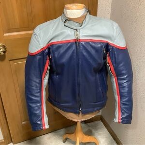 Rare Vintage Steinmark Classic Café Racer, leather motorcycle jacket  70s to 80s